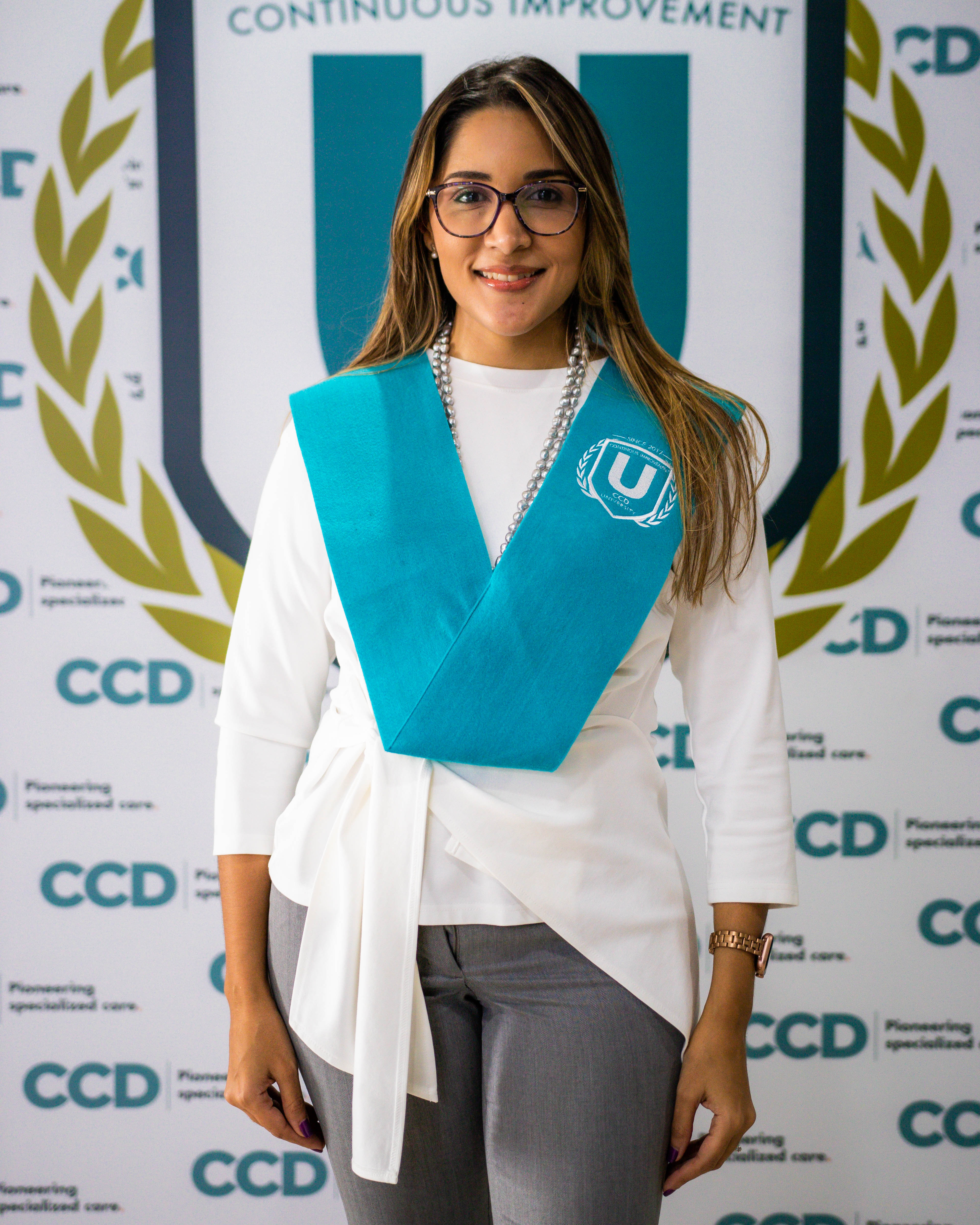 Valerie Grullon, CCD Health's VP of Corporate Services at her CCD University graduation