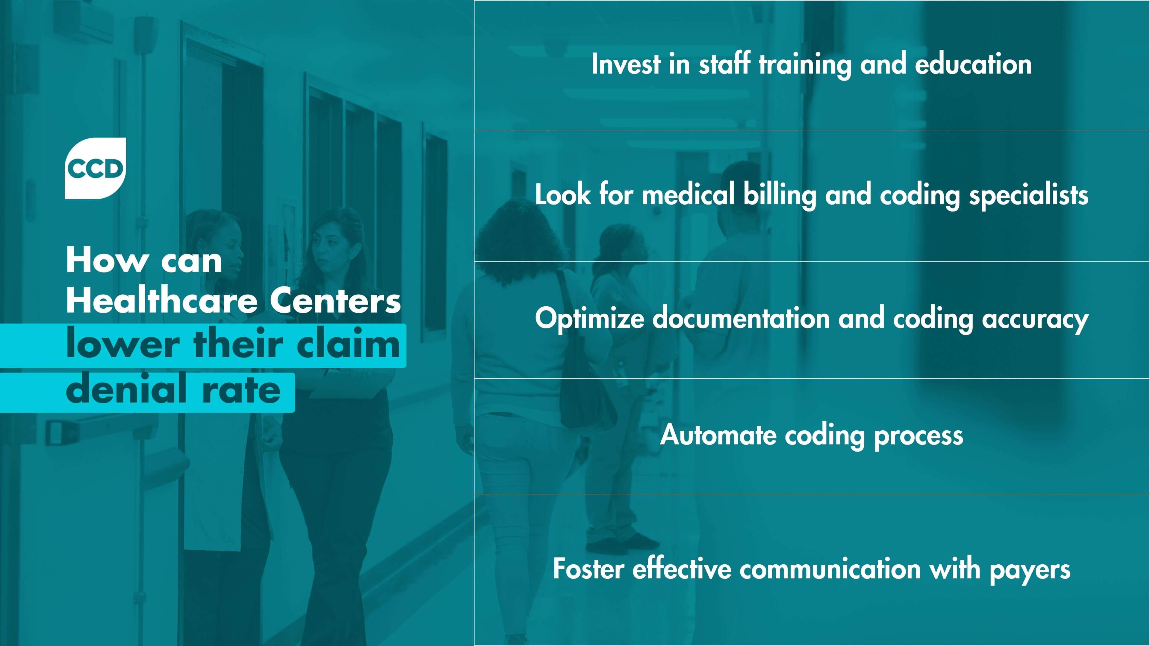 how to reduce claim denial rate in Healthcare Centers diagram